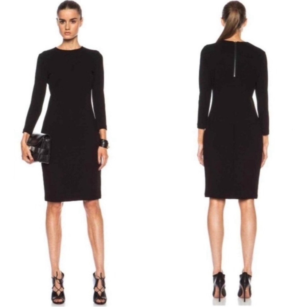 Vince 3/4 Sleeve Sheath Pencil Dress Black - SIZE S